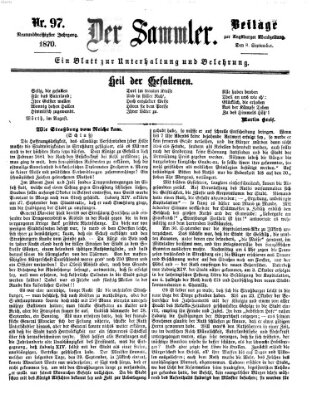 Der Sammler (Augsburger Abendzeitung) Donnerstag 8. September 1870