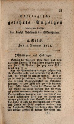 Göttingische gelehrte Anzeigen (Göttingische Zeitungen von gelehrten Sachen) Samstag 9. Januar 1836