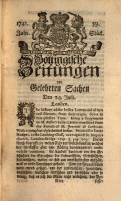 Göttingische Zeitungen von gelehrten Sachen Montag 24. Juli 1741