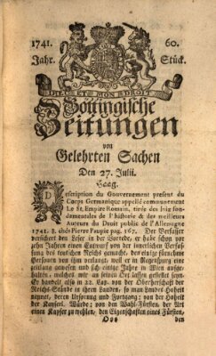 Göttingische Zeitungen von gelehrten Sachen Donnerstag 27. Juli 1741