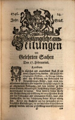 Göttingische Zeitungen von gelehrten Sachen Donnerstag 17. Februar 1746