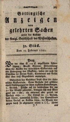 Göttingische Anzeigen von gelehrten Sachen (Göttingische Zeitungen von gelehrten Sachen) Montag 25. Februar 1793