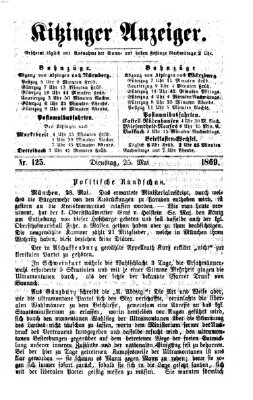 Kitzinger Anzeiger Dienstag 25. Mai 1869