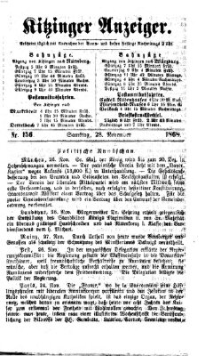 Kitzinger Anzeiger Samstag 28. November 1868