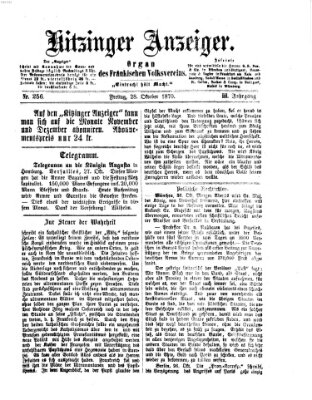 Kitzinger Anzeiger Freitag 28. Oktober 1870