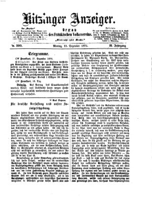 Kitzinger Anzeiger Montag 19. Dezember 1870