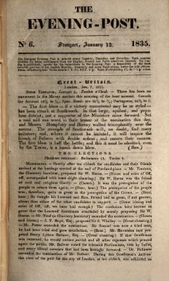 The evening-post Dienstag 13. Januar 1835