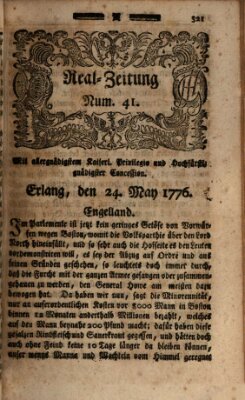 Real-Zeitung (Erlanger Real-Zeitung) Freitag 24. Mai 1776