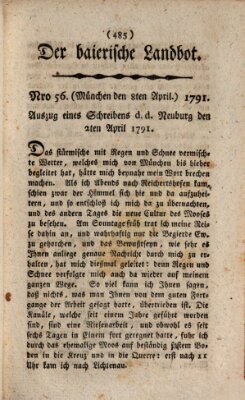 Der baierische Landbot Freitag 8. April 1791