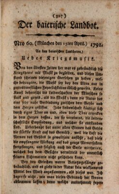 Der baierische Landbot Freitag 15. April 1791