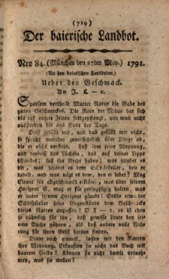 Der baierische Landbot Freitag 27. Mai 1791