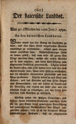 Der baierische Landbot Sonntag 19. Juni 1791