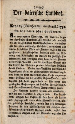 Der baierische Landbot Freitag 12. August 1791