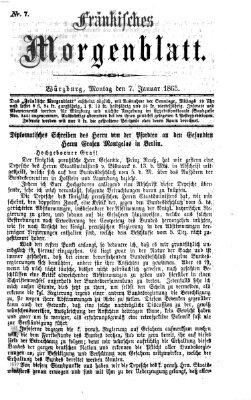 Fränkisches Morgenblatt Montag 9. Januar 1865