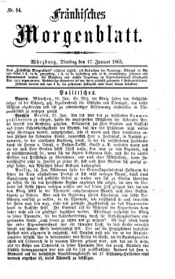 Fränkisches Morgenblatt Dienstag 17. Januar 1865