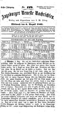 Augsburger neueste Nachrichten Mittwoch 6. August 1862