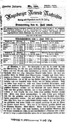 Augsburger neueste Nachrichten Donnerstag 9. Juli 1863