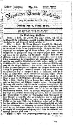 Augsburger neueste Nachrichten Freitag 8. April 1864