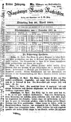 Augsburger neueste Nachrichten Dienstag 26. April 1864