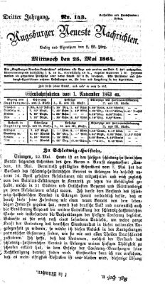 Augsburger neueste Nachrichten Mittwoch 25. Mai 1864
