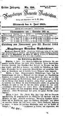 Augsburger neueste Nachrichten Mittwoch 8. Juni 1864