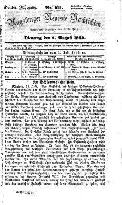 Augsburger neueste Nachrichten Dienstag 2. August 1864