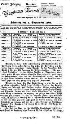 Augsburger neueste Nachrichten Dienstag 6. September 1864