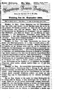 Augsburger neueste Nachrichten Dienstag 27. September 1864