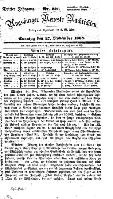 Augsburger neueste Nachrichten Sonntag 27. November 1864