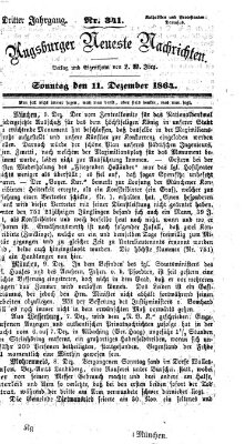 Augsburger neueste Nachrichten Sonntag 11. Dezember 1864