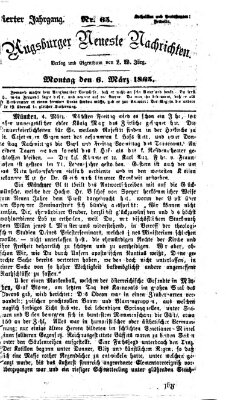Augsburger neueste Nachrichten Montag 6. März 1865