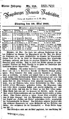 Augsburger neueste Nachrichten Dienstag 30. Mai 1865