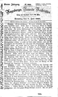 Augsburger neueste Nachrichten Sonntag 9. Juli 1865