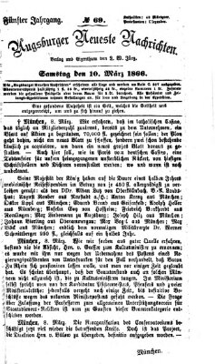 Augsburger neueste Nachrichten Samstag 10. März 1866