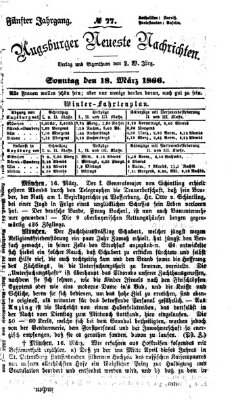 Augsburger neueste Nachrichten Sonntag 18. März 1866