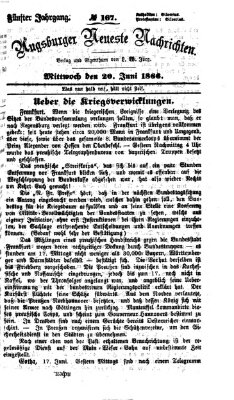 Augsburger neueste Nachrichten Mittwoch 20. Juni 1866