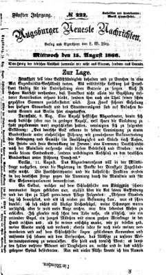 Augsburger neueste Nachrichten Mittwoch 15. August 1866