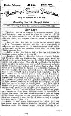 Augsburger neueste Nachrichten Samstag 18. August 1866