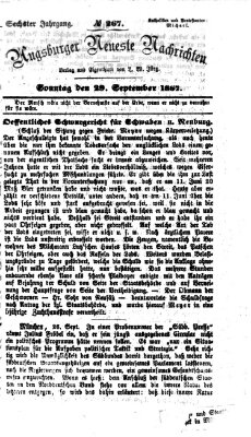 Augsburger neueste Nachrichten Sonntag 29. September 1867
