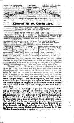 Augsburger neueste Nachrichten Mittwoch 30. Oktober 1867