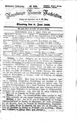 Augsburger neueste Nachrichten Dienstag 9. Juni 1868