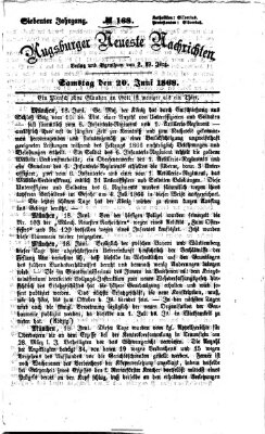 Augsburger neueste Nachrichten Samstag 20. Juni 1868