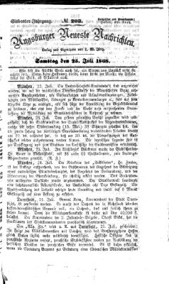 Augsburger neueste Nachrichten Samstag 25. Juli 1868