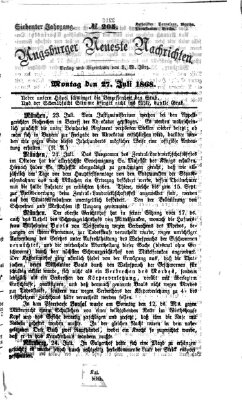 Augsburger neueste Nachrichten Montag 27. Juli 1868