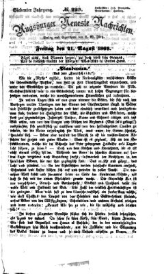 Augsburger neueste Nachrichten Freitag 21. August 1868