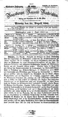 Augsburger neueste Nachrichten Montag 24. August 1868