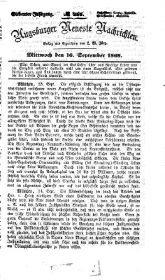 Augsburger neueste Nachrichten Mittwoch 16. September 1868