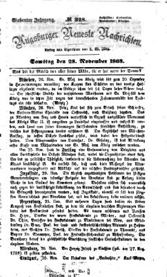 Augsburger neueste Nachrichten Samstag 28. November 1868