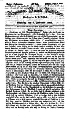 Augsburger neueste Nachrichten Montag 8. Februar 1869