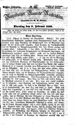 Augsburger neueste Nachrichten Dienstag 9. Februar 1869